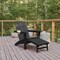 Flash Furniture Black Adirondack Chair with Ottoman and Cupholder LE-HMP-1045-110-BK-GG - alternate 3
